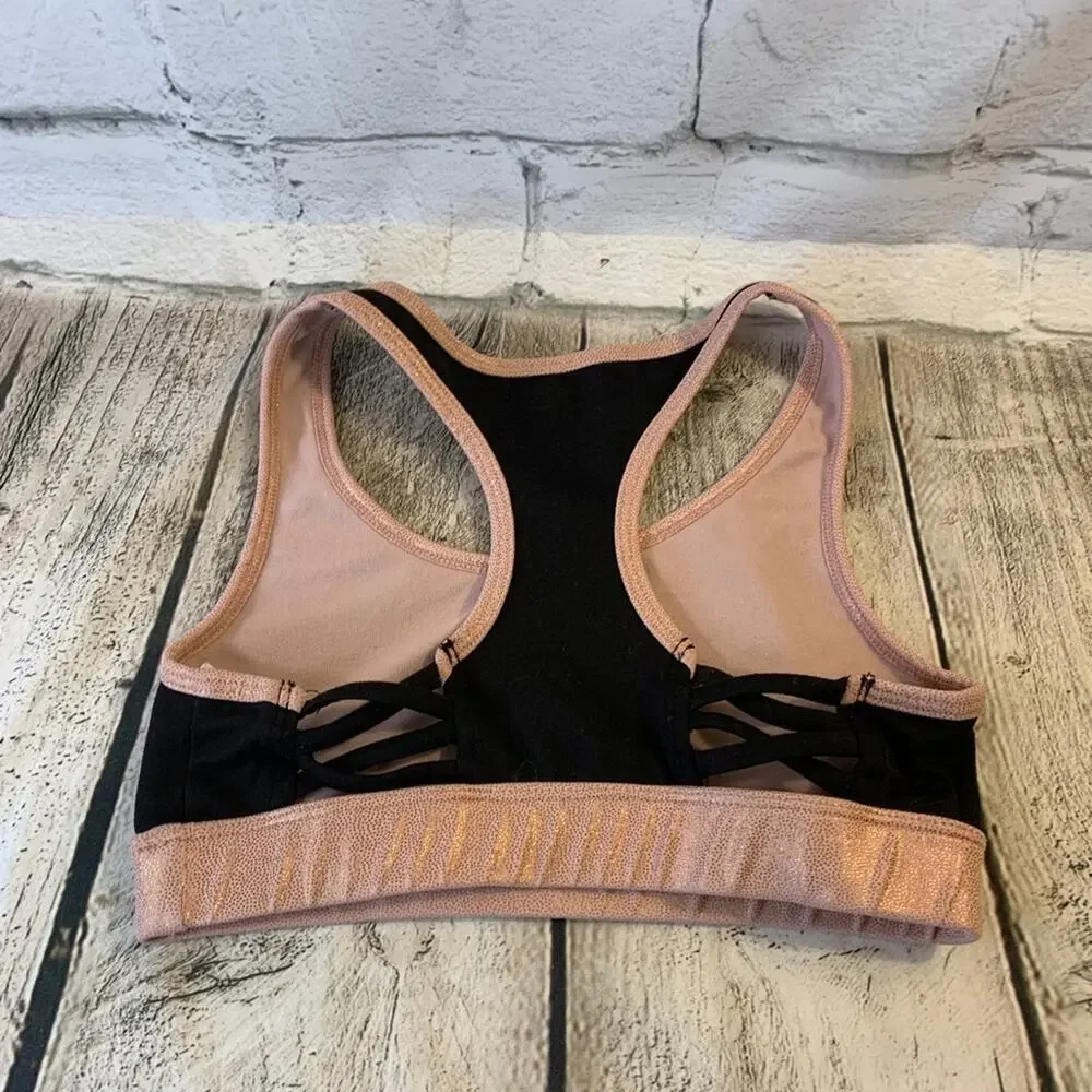JUSTICE ACTIVE Girl’s Black/Pink Sports Bra / Size: 28